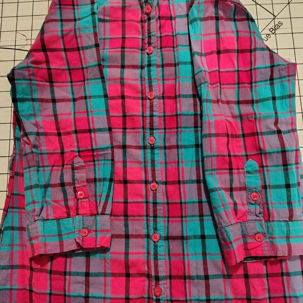 Pink/blue plaid shirt - Picture 5 of 5
